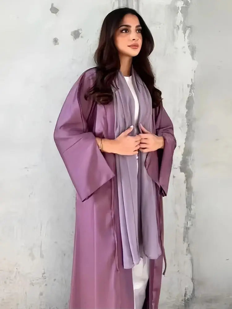 Palestine Pink – The Satin Kimono Abaya for the Muslim Woman in America