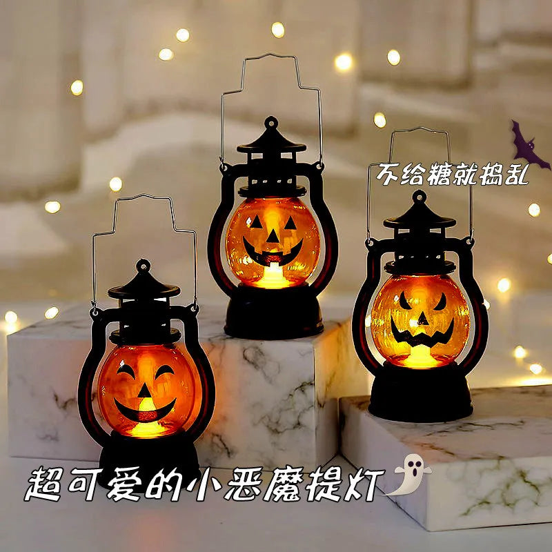 Candle Holders lantern for Table Retro Flameless Lamp Desktop Candlestick Chandelier Christmas New Year Home Decor