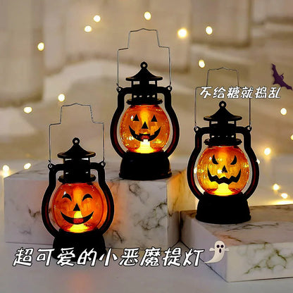 Candle Holders lantern for Table Retro Flameless Lamp Desktop Candlestick Chandelier Christmas New Year Home Decor
