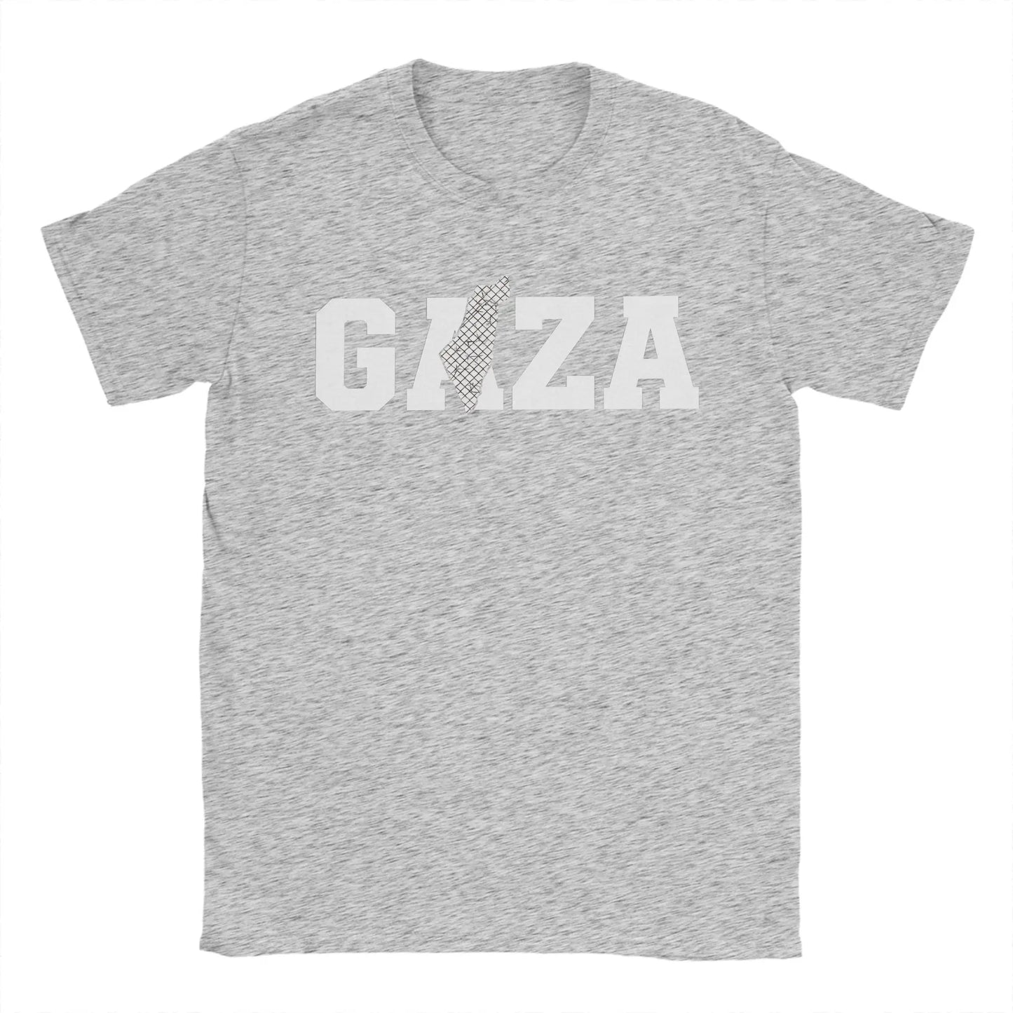 Palestine Gaza Typography T-Shirt Men  Novelty 100% Cotton Tee Shirt O Neck Short Sleeve T Shirt Graphic Clothing
