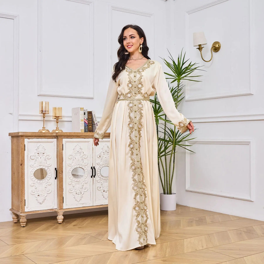 Lace & Legacy – Embroidered Party Abaya for the Arab Woman in America