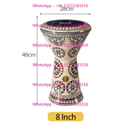 Middle Eastern drum Darbuka Arabic drum Handclapped percussion instruments Made in Egypt 8 Inch Aluminum
