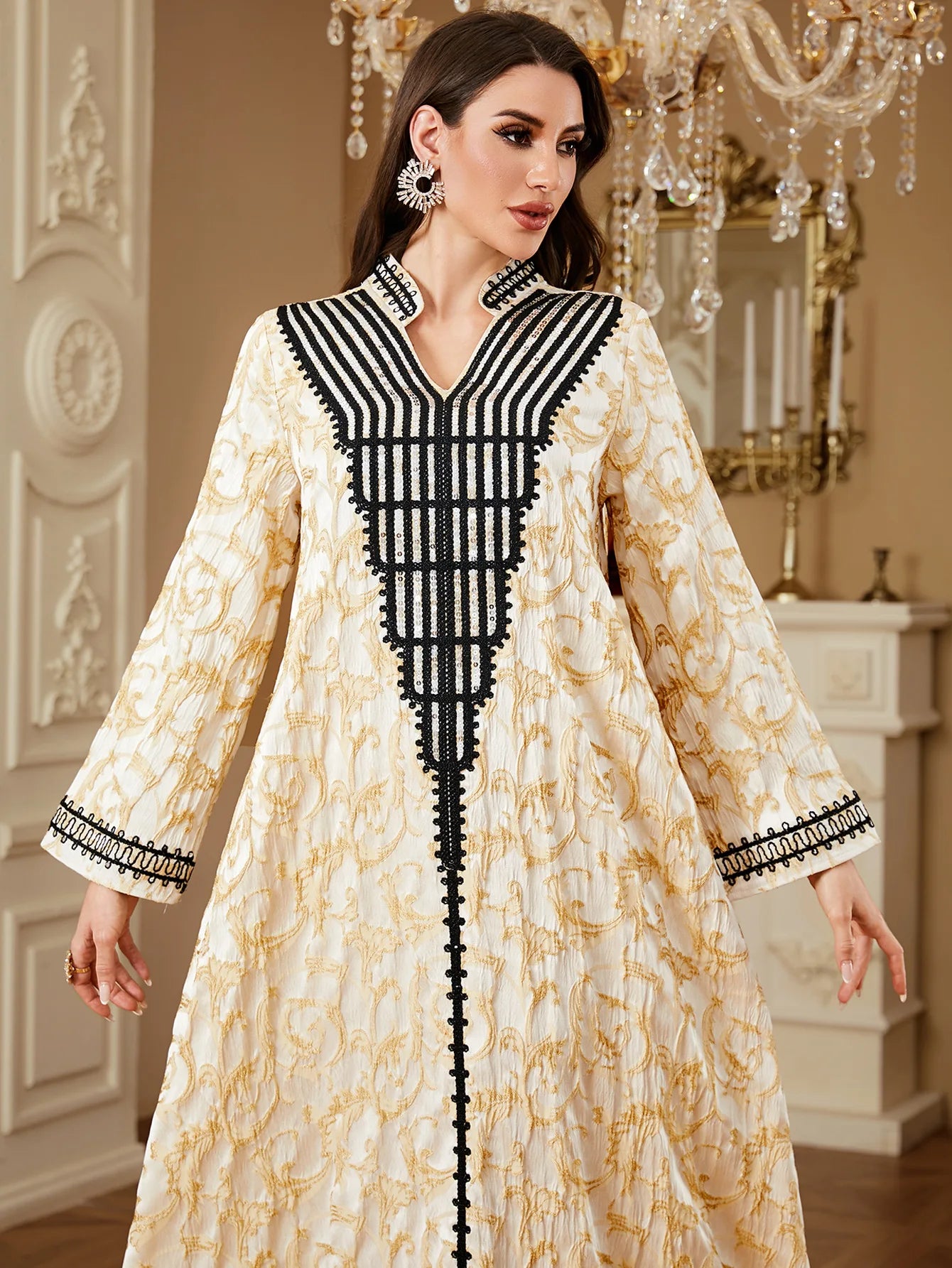 Eid Ramadan Embroidery Abaya Dubai Kaftan Muslim Dress for Women Islam Jalabiya Caftan Marocain Femme Robe Longue Vestidos Largo