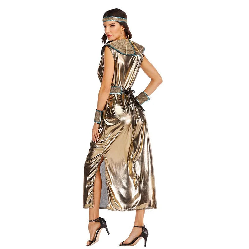 Egyptian Goddess Cosplay Dress – Women's Pharaoh Costume for Carnival & Fancy Events