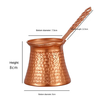 Copper Turkish Coffee Pot Stove Top High Performance Kettle Traditional Small Coffee Teapot for Home or Camping