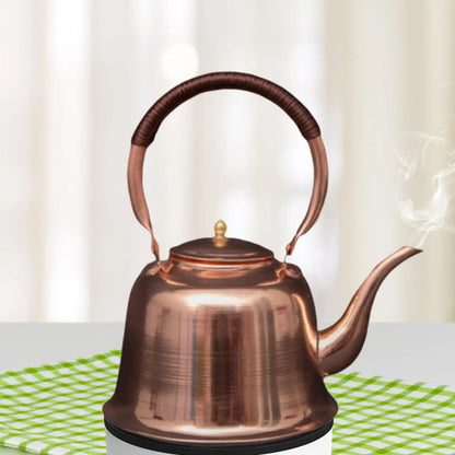Tea Kettle 1L Copper Handmade with Ergonomic Handle Copper Teapot for Stovetop