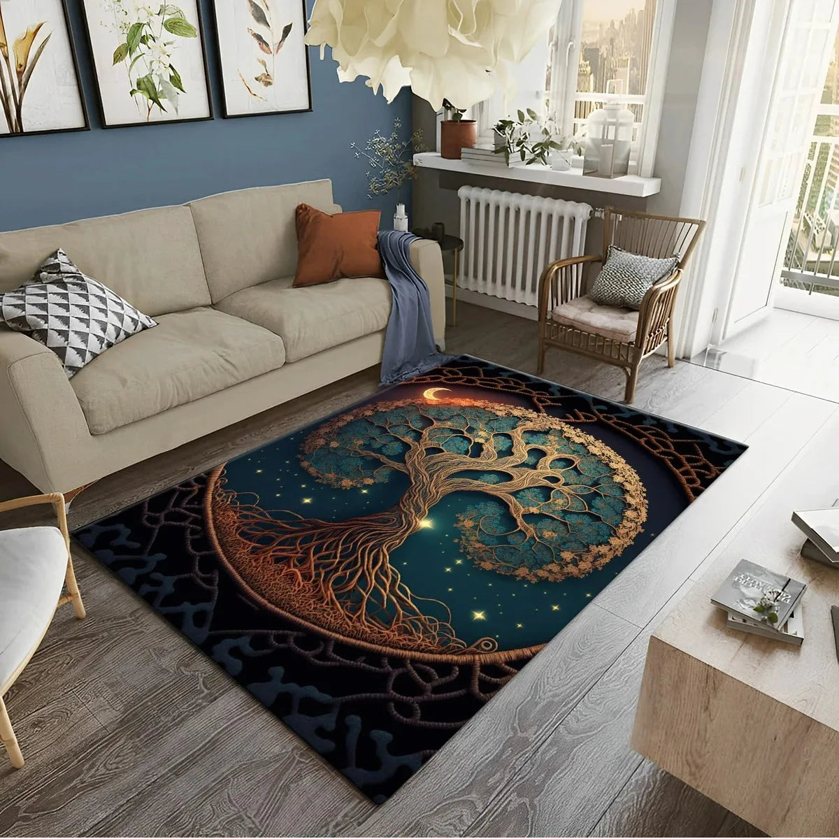 Muslim Prayer Rug – HD Printed Ramadan Worship Carpet | Non-Slip Washable Floor Mat for Living Room, Bedroom & Home Decor