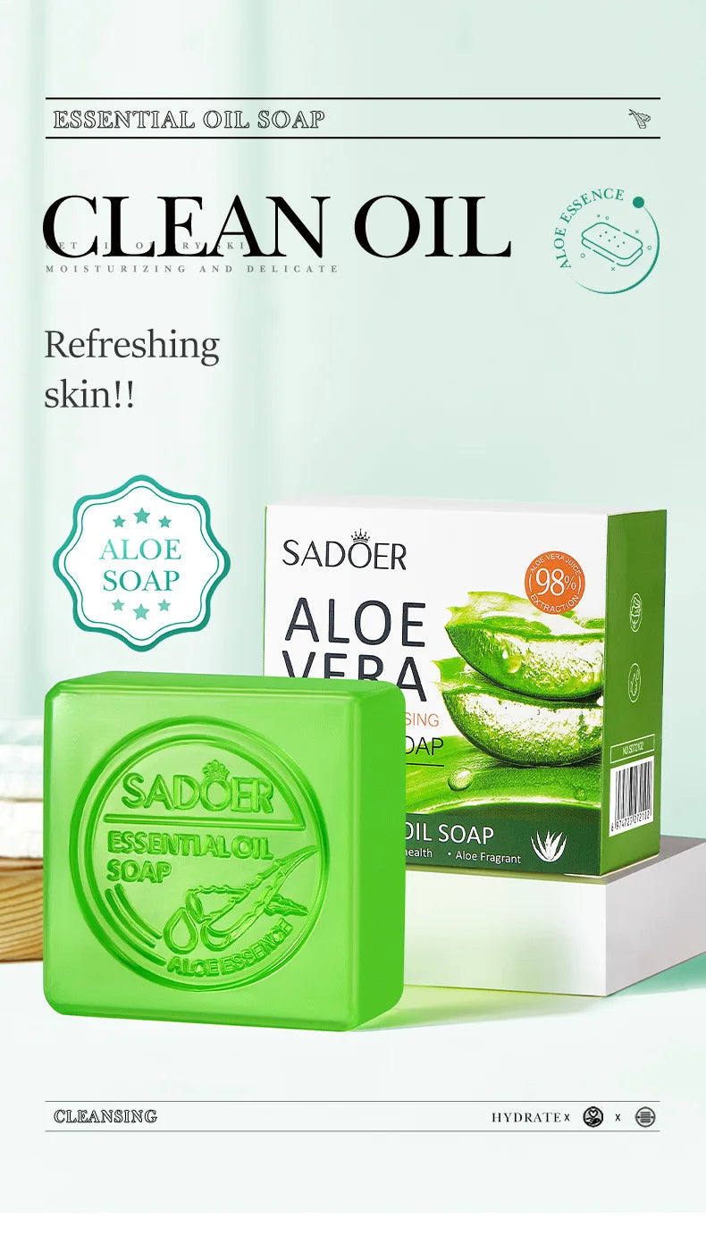 The Aloe Smooth – Handmade Essential Oil Cleansing Soap (100g)