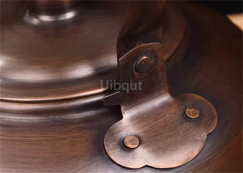 3L Pure Red Copper Boiling Kettle Handmade Vintage Copper Pot Home Teapot For Gas/Induction Cooker Tea Infuser Health Tea Kettle