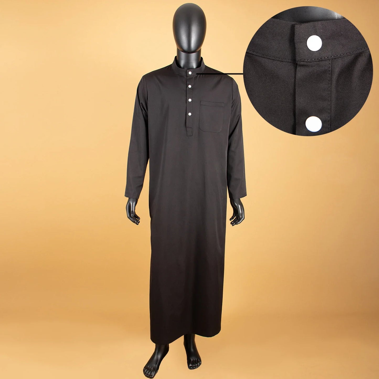 2026 Spring New Men's Jubba Thobe AFRIPRIDE Tailor Made Full Sleeves Single Breasted 100% Cotton Jubba Thobe for Men A1914001
