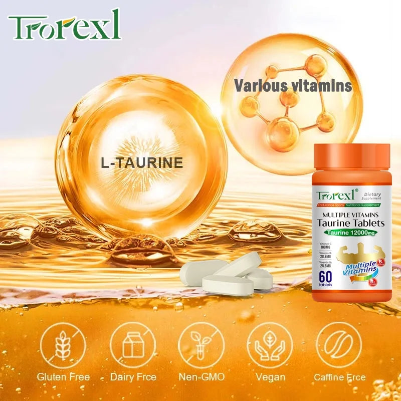 Multiple Vitamins Taurine Tablets for Energy boost, fatigue relief, and enhance physical strength