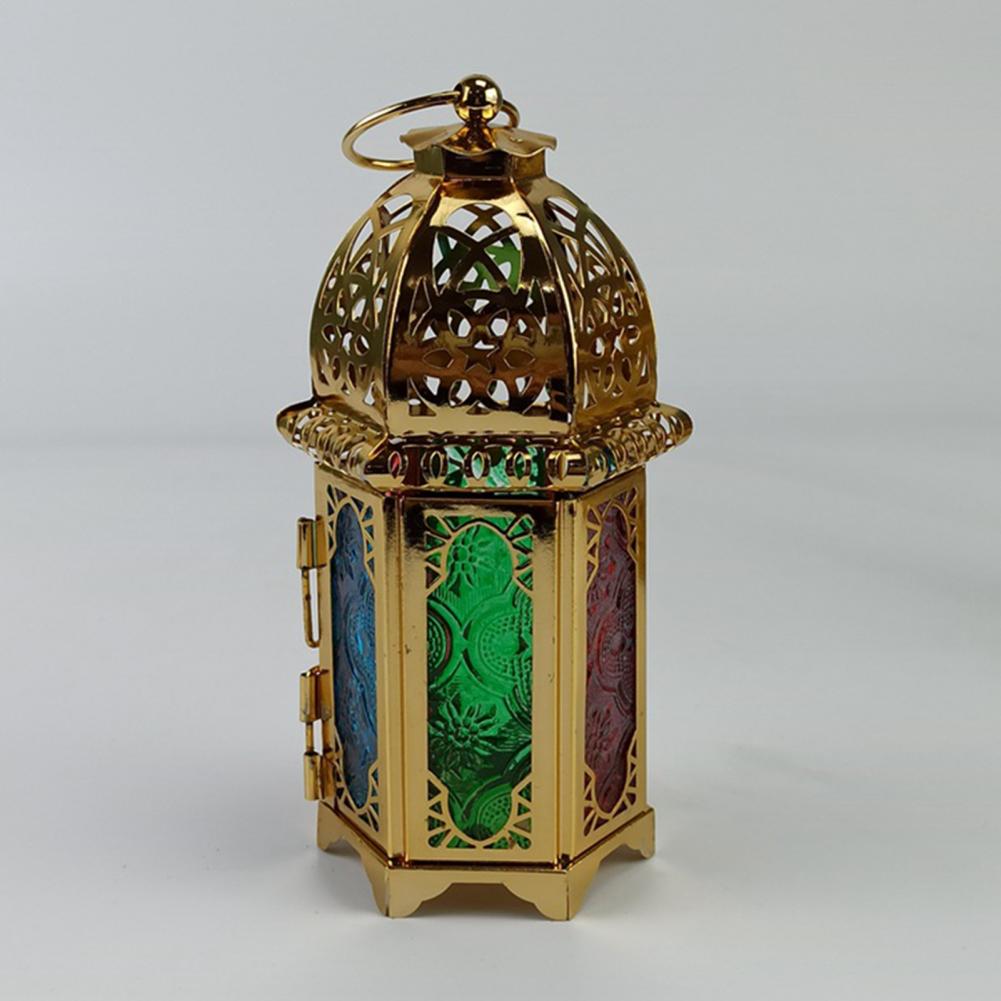 Moroccan European Wind Candlestick Lamp Stand Candle Holder Candlestick Desktop Candlelight Decoration Living Room Tealight