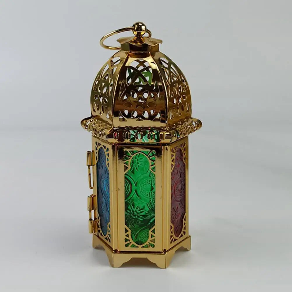 Moroccan European Wind Candlestick Lamp Stand Candle Holder Candlestick Desktop Candlelight Decoration Living Room Tealight