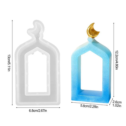 Ramadan Silicone Mold DIY Handmade Craft Eid Gift Home Table Ornament Muslim Party Decoration Supplies Gypsum Cement Candle Mold