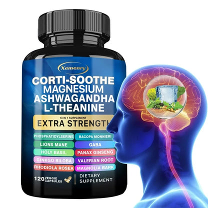 Corti-Soothe Supplement - Supports Adrenal Health, Regulates Cortisol, Promotes Relaxation, Increases Energy Levels - 120pcs