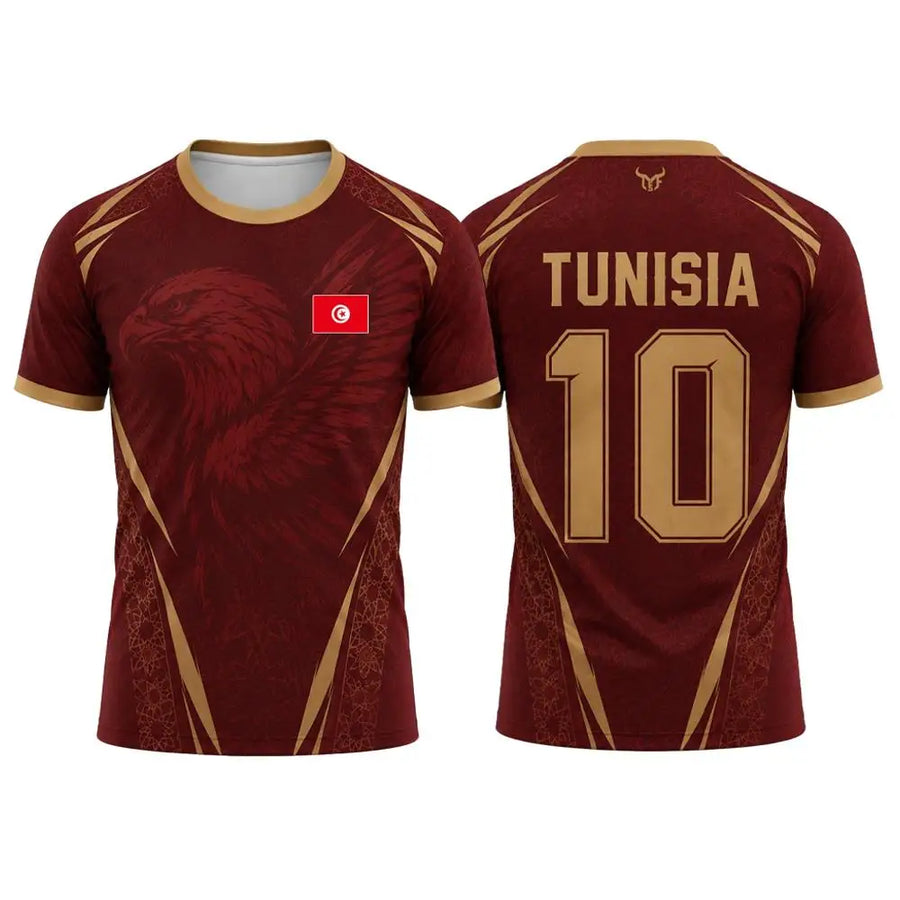 Tunisia Flag Soccer Jersey – Quick-Dry Training Uniform, Unisex O-Neck Top