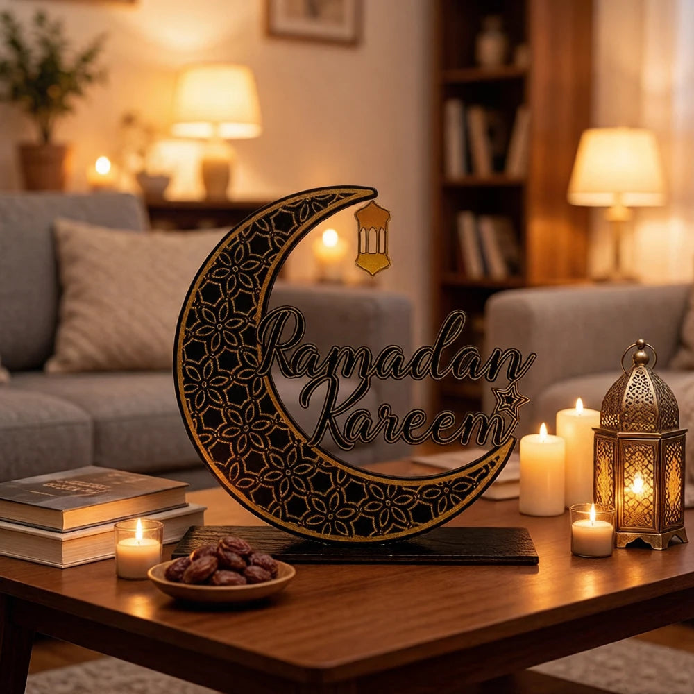 Ramadan Kareem Eid Mubarak Table Decorations -Islamic Ramadan Tabletop Ornament