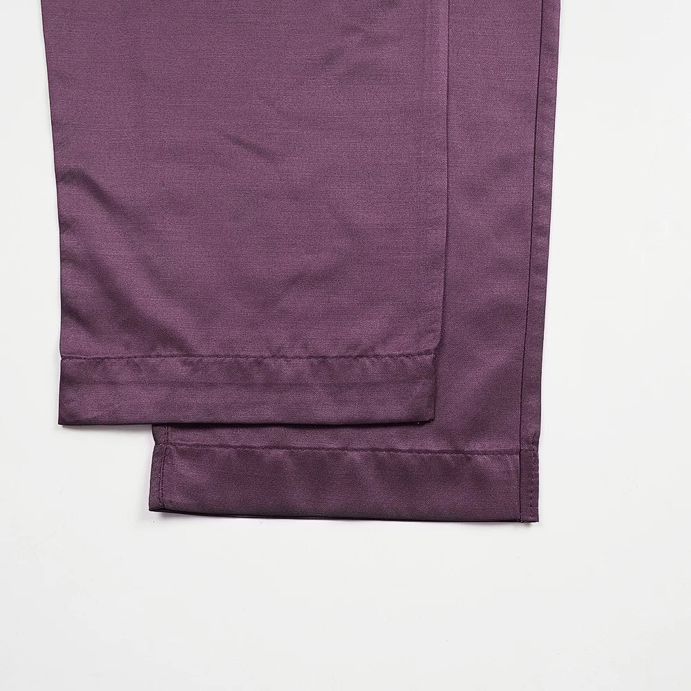 H&D Men Casual Loose Kaftan Muslim Thobe Jubba Dishdasha Thawb Dress 3PCS Agbada Set Arab Purple Color Embroidered Robe New 2026