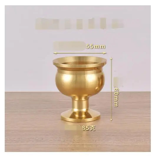 The Brass Vessel – Handcrafted Golden Offering Bowl