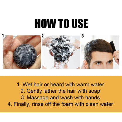Polygonum Multiflorum Black Hair Shampoo Soap Gentle Coconut Oil Refreshing Oil Control Smoothing Hair Care Handmade Soap