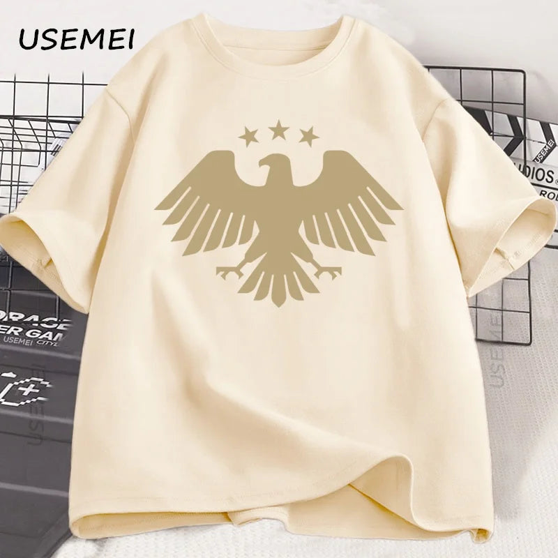 Men's T-Shirt Eagle of Syria Graphic T Shirts Casual Cotton Short Sleeve Syrian T Shirt Man Woman Streetwear Loose Tees