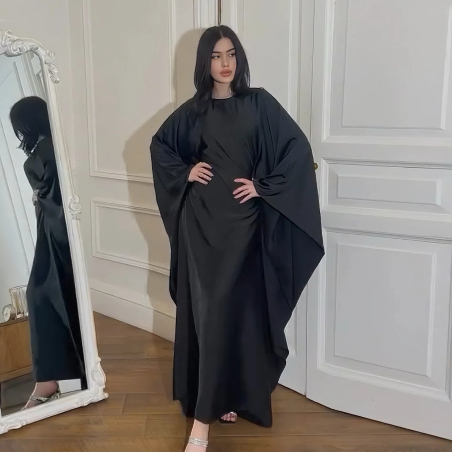 Closed Batwing Abaya Women Muslim Dress Turkish Islamic Dress Women 2024 For Party Kebaya Kaftan Turkey Caftan Marocain Femme