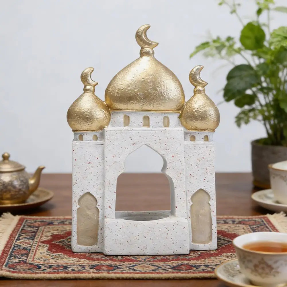 Ramadan Ornaments Resin Material Mosque Islamic Castle Statue Family Tabletop Atmosphere Decoration Architectural Table Decor
