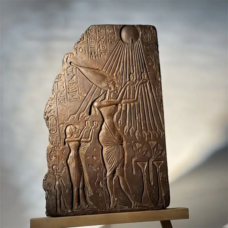 Ancient Egyptian Replica Collection – Statue, Relief Art & Jewelry Decor Set