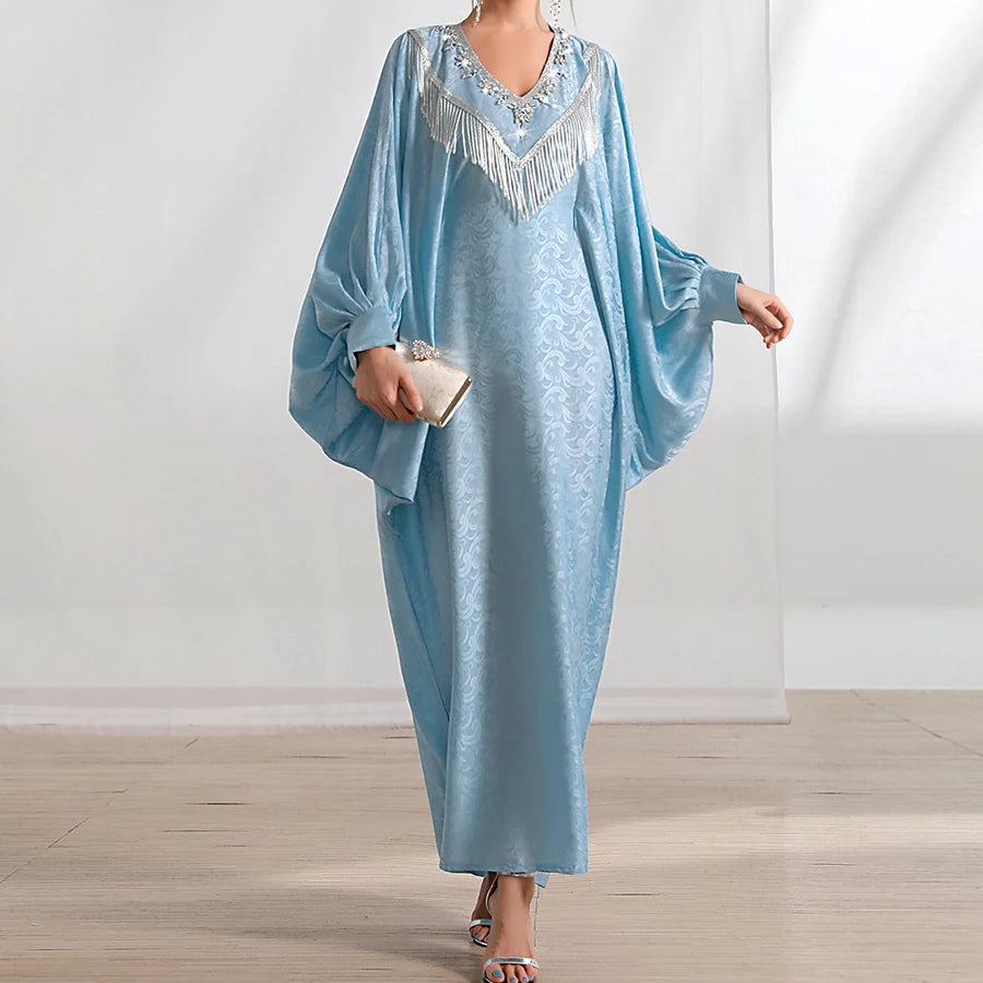 Lace & Legacy – Embroidered Party Abaya for the Arab Woman in America