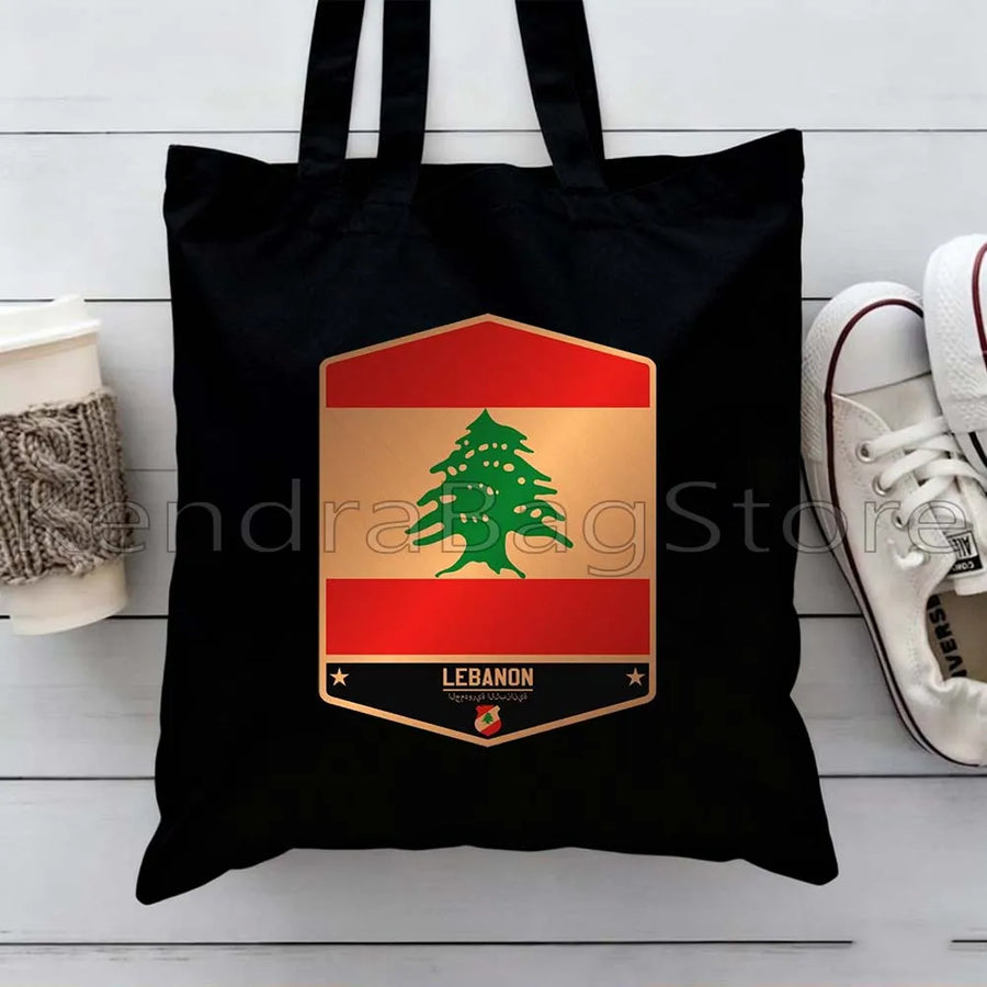 Ya Beirut – Lebanon Flag Heart Canvas Shoulder Tote