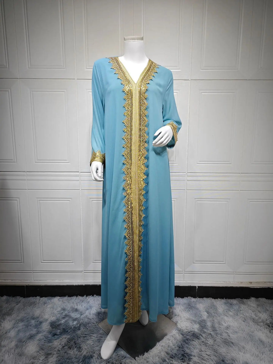 Eid Grace – 2-Piece Lace-Up Cardigan Set for the Muslim Woman