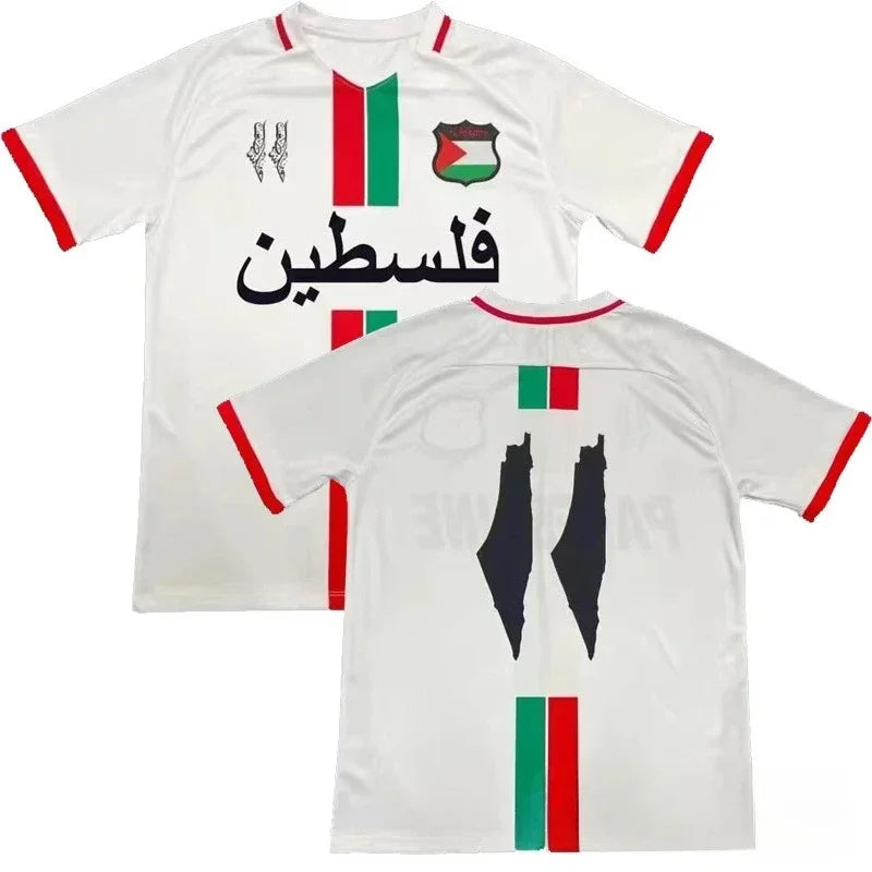 2025 new 3D printed Palestinian football jersey, T-shirt for men and women, quick-drying and breathable sports shirt.