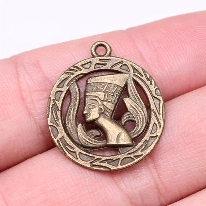 Egyptian Charm Set – 10-Piece Pyramid, Eye of Horus, Anubis & Bastet for Jewelry Making