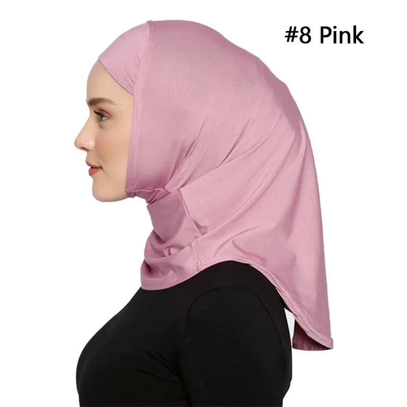 Islamic Modal Blue SPORT Hijab Abaya Hijabs For Woman Abayas Jersey Head Scarf Muslim Dress Women Turbans Instant Satin Turban