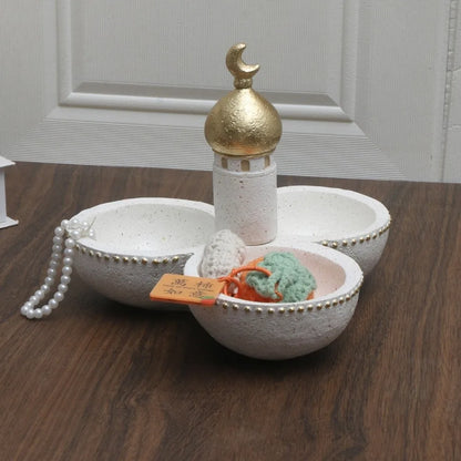 Middle Eastern Style Resin Statue Decor Kaaba Dome Castle House Mosque Islamic Desktop Ornament Islamic Theme Ramadan Muslim