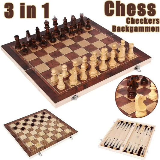 The 3-in-1 Wooden Board Game Set – A Board That Brings Together Intelligence and Heritage