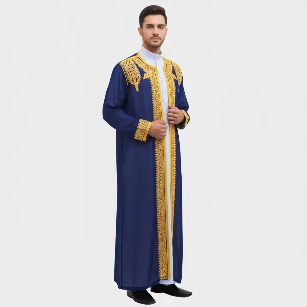 Men's Muslim Clothing Modest Fashion Abaya Thobes  for Muslim Men Modesty Dress Code Islamic Wear for Men