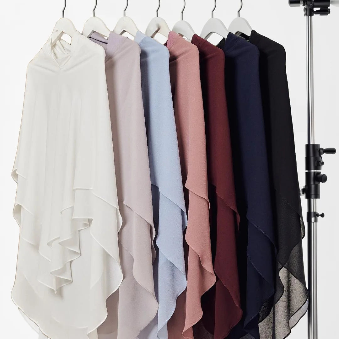 The Double-Layer Chiffon Instant Hijab – Effortless Elegance in Seconds