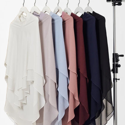 The Double-Layer Chiffon Instant Hijab – Effortless Elegance in Seconds