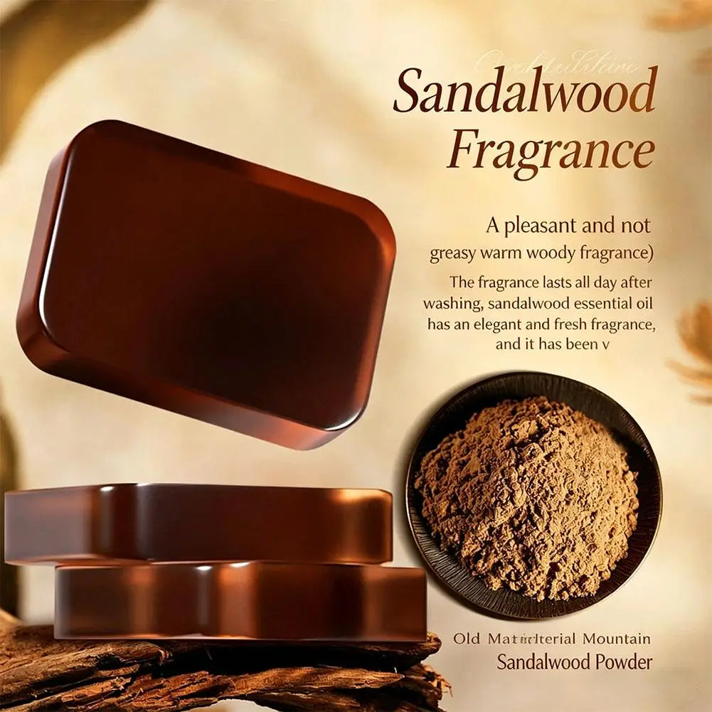 Men's Sandalwood Handmade Soap, three-in-one, Cleansing Soap cleanses face, hair, bathes the whole body, moisturizes1/3/6PCS