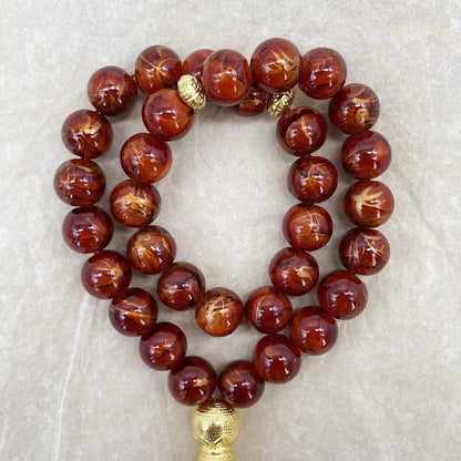 Handmade 10mm 33 Beads Glass Jewelry Bracelet Ramadan Muslim Rosary Tasbih Islamic Arab Prayer Beads Charm Bracelets Festival