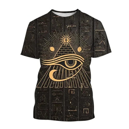 Pharaoh 3D Graphic T-Shirt – Unisex Egyptian Summer Tee, Oversized Casual Top