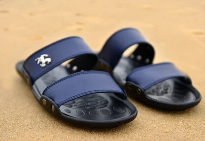 Casual Famous Brand Men Sandals outdoor Shoes Breathable Slippers Summer Flip Flops Beach Men Shoes Leather Sandalias Zapatos Ho