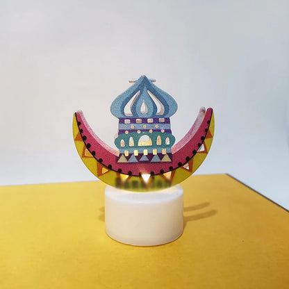 1Pc Home Eid Al Adha Al-Fitr Islam Middle East Muslim Party Decoration Candle Light 2026 Eid Mubarak Decor Ramadan Decoration