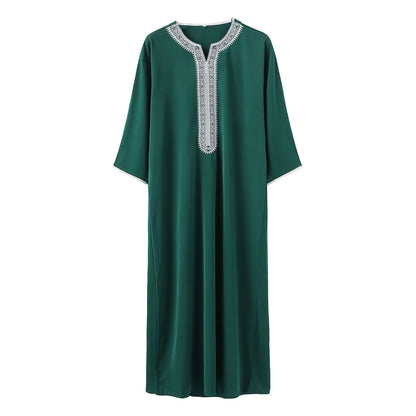 The Crimson Envelope – Men's Embroidered Long Sleeve Arabian Robe