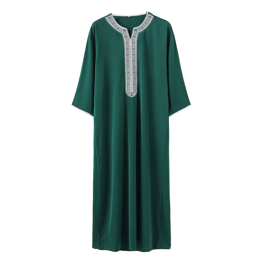 The Crimson Envelope – Men's Embroidered Long Sleeve Arabian Robe