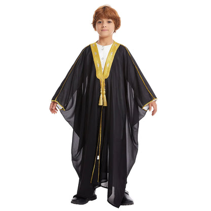 Boys' Eid Dishdasha & Open Abaya – Children's Modest Islamic Robe for Ramadan & Prayer