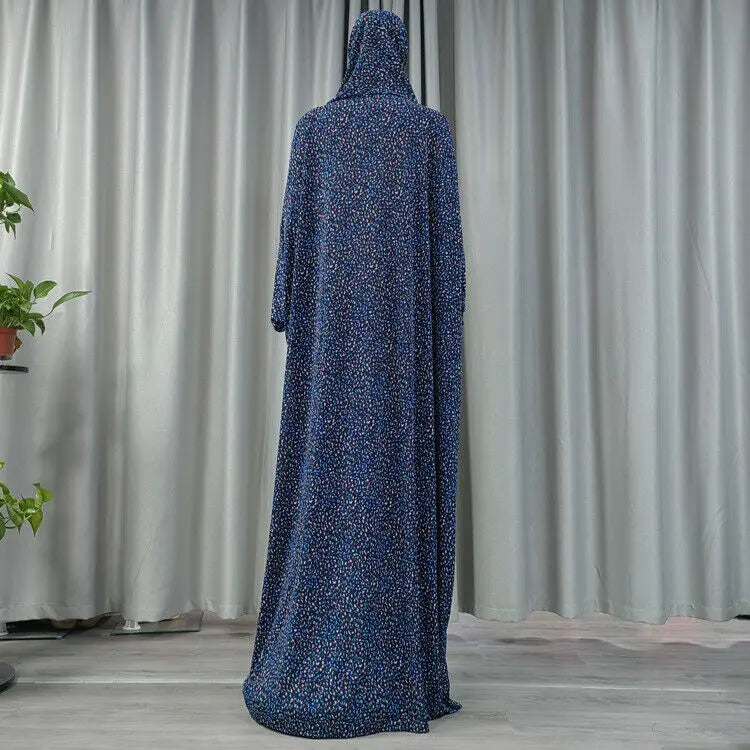 Middle East Prayer Burqa Dress Women Muslim Islamic Full Cover Overhead  Abaya Worship Robe Hooded Gown Vestdios Random
