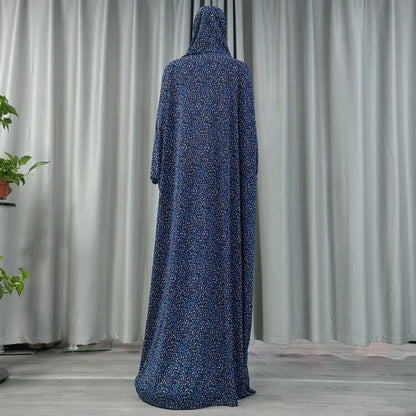 Middle East Prayer Burqa Dress Women Muslim Islamic Full Cover Overhead  Abaya Worship Robe Hooded Gown Vestdios Random