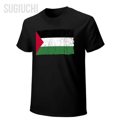 Unisex Men Palestine Flag Proud Palestinian Gaza Arabic Tshirt Tees T Shirts Women Boys 100% Cotton T-Shirt